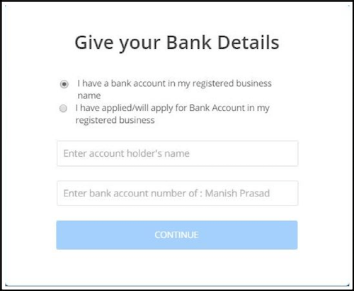 Bank Details of Flipkart Seller