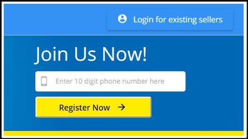 Start Flipkart Registration Process